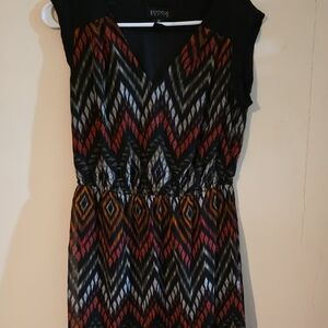Stylish Multicolor Chevron Dress